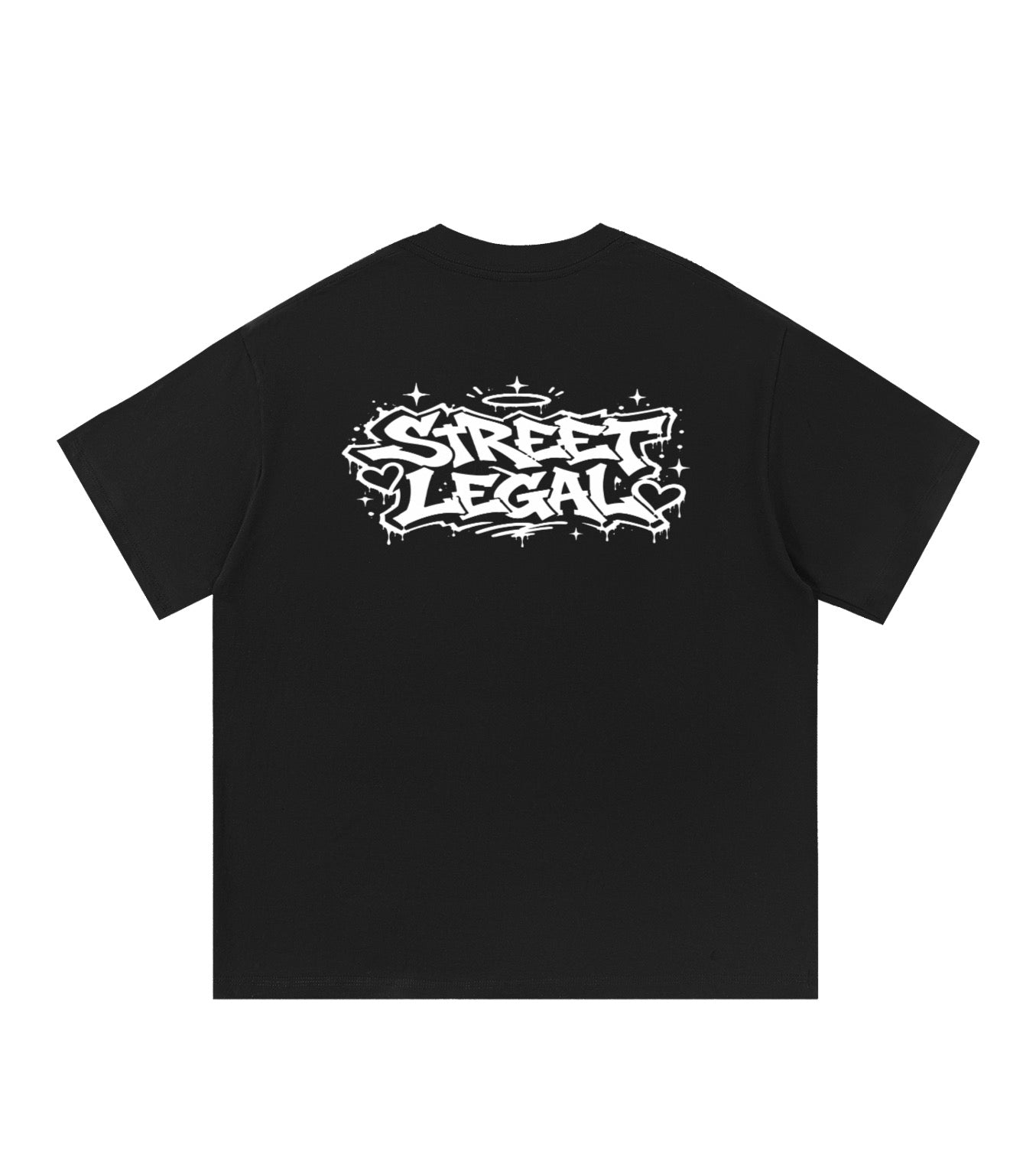 BLACK CHROME MOTION STREET LEGAL T SHIRT