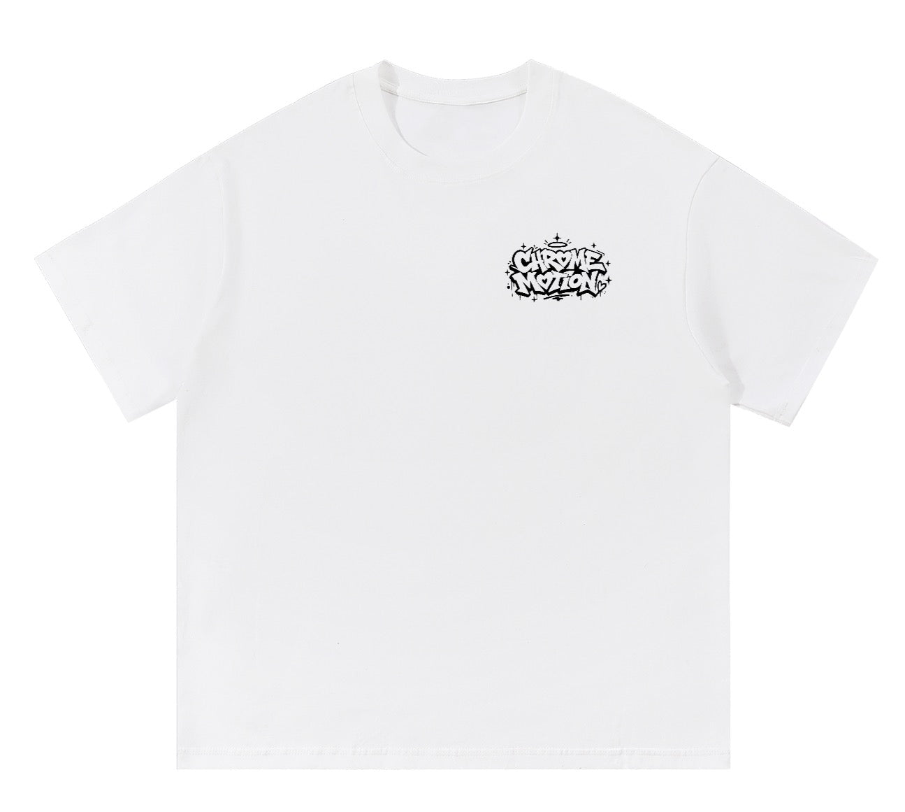 WHITE CHROME MOTION STREET LEGAL T SHIRT