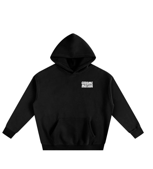 CHROME MOTION BUBBLE HOODIE BLACK