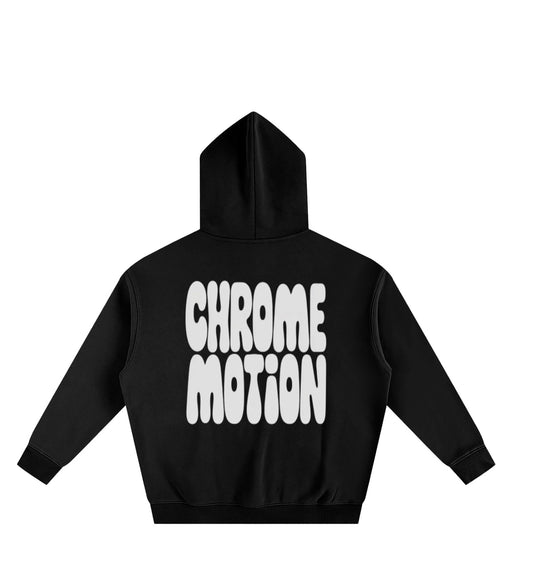 CHROME MOTION BUBBLE HOODIE BLACK