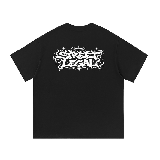 BLACK CHROME MOTION STREET LEGAL T SHIRT